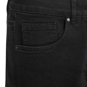 Pantalón dénim stretch mujer Velilla 403018SW Negro, detalle de bolsillo delantero y relojero