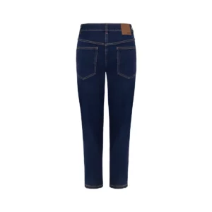 Pantalón dénim stretch mujer Velilla 403018SW Dénim azul medio, vista trasera