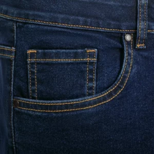 Pantalón dénim stretch mujer Velilla 403018SW Dénim azul medio, detalle de bolsillo delantero y relojero