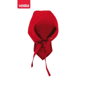 Gorro de cocina con tiras Velilla 404002 Rojo, vista trasera