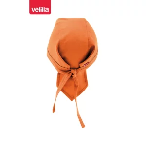 Gorro de cocina con tiras Velilla 404002 Naranja, vista trasera