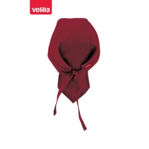 Gorro de cocina con tiras Velilla 404002 Granate, vista trasera