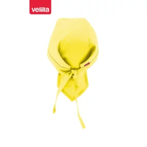 Gorro de cocina con tiras Velilla 404002 Amarillo flúor, vista trasera