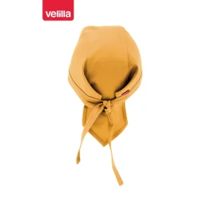 Gorro de cocina con tiras Velilla 404002 Naranja claro, vista trasera