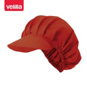 Cofia de hostelería Velilla 404004 Rojo, vista perspectiva frontal