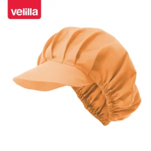Cofia de hostelería Velilla 404004 Naranja claro, vista perspectiva frontal