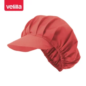Cofia de hostelería Velilla 404004 Rojo coral, vista perspectiva frontal