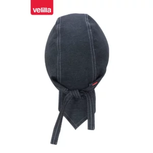 Gorro dénim con tiras Velilla 404007 dénim azul oscuro, vista trasera