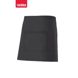 Delantal corto con bolsillo Velilla 404201 Negro, vista frontal