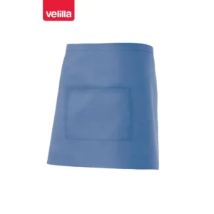 Delantal corto con bolsillo Velilla 404201 Celeste, vista frontal