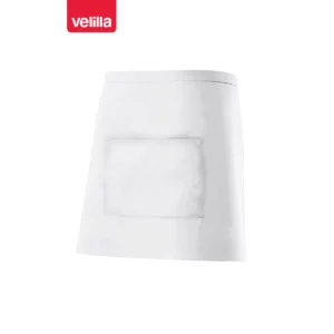 Delantal corto con bolsillo Velilla 404201 Blanco, vista frontal