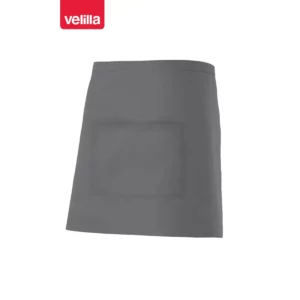 Delantal corto con bolsillo Velilla 404201 Gris, vista frontal