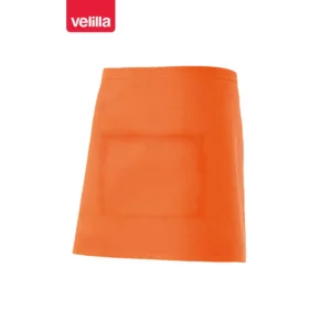 Delantal corto con bolsillo Velilla 404201 Naranja, vista frontal