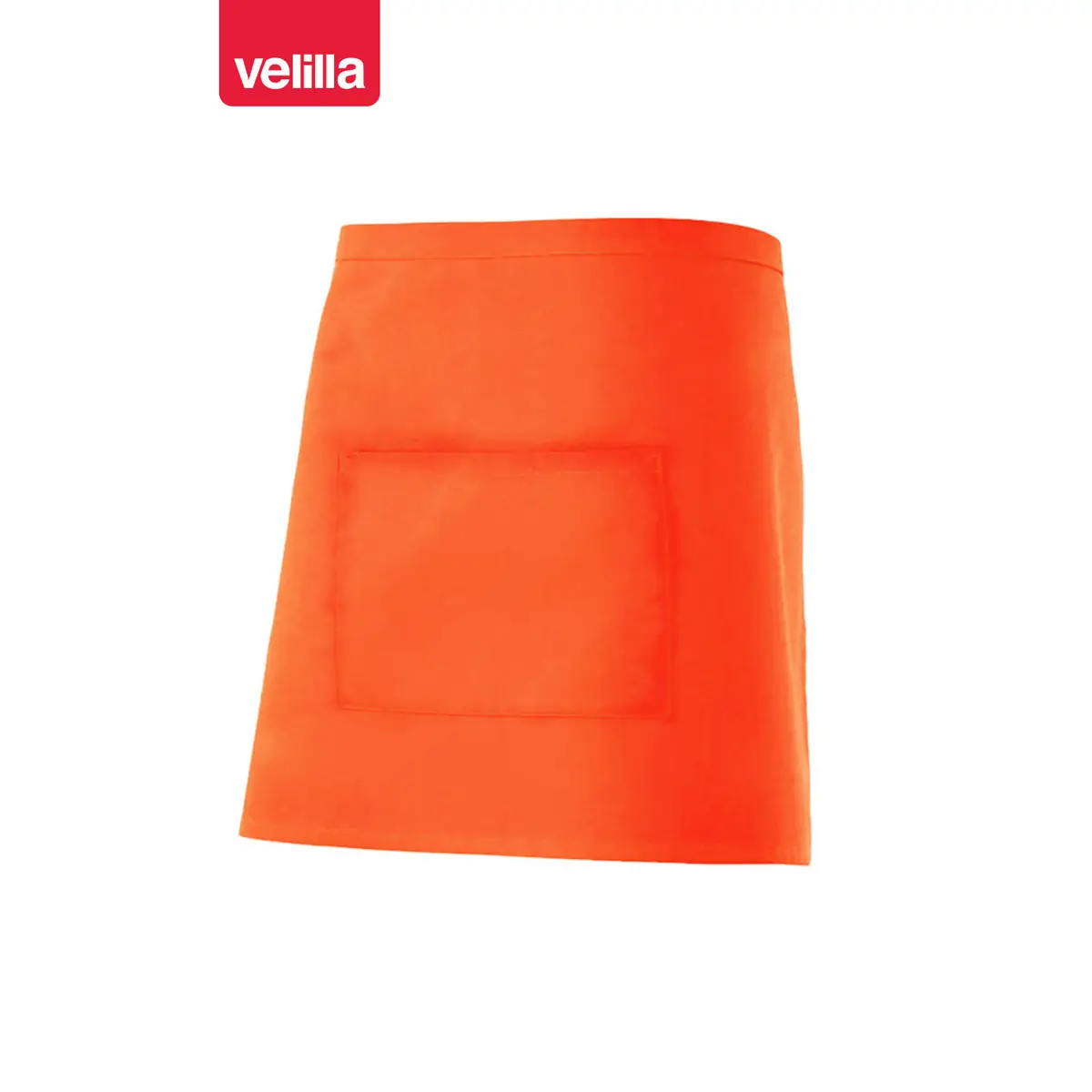 Delantal corto con bolsillo Velilla 404201 20 Delantal corto con bolsillo Velilla 404201 Naranja flúor, vista frontal