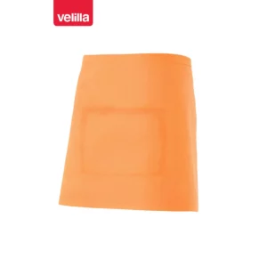 Delantal corto con bolsillo Velilla 404201 Naranja claro, vista frontal