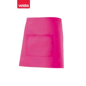 Delantal corto con bolsillo Velilla 404201 Fucsia, vista frontal