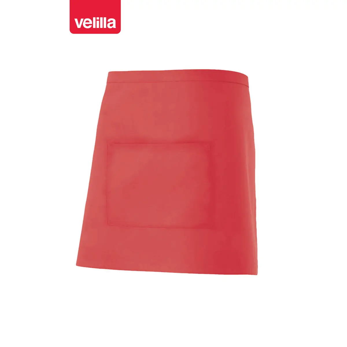 Delantal corto con bolsillo Velilla 404201 22 Delantal corto con bolsillo Velilla 404201 Rojo coral, vista frontal
