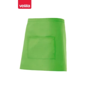 Delantal corto con bolsillo Velilla 404201 Verde lima, vista frontal