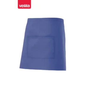 Delantal corto con bolsillo Velilla 404201 Azul ultramar, vista frontal