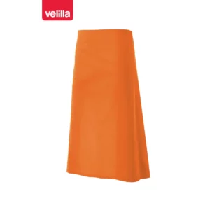 Delantal largo Velilla 404202 Naranja flúor, vista frontal