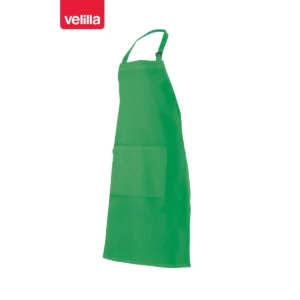 Delantal con peto y bolsillo Velilla 404203 Verde, vista perspectiva frontal