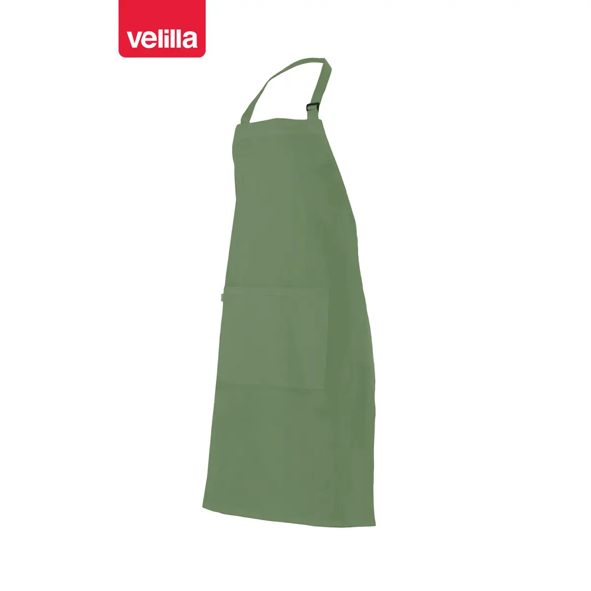 Delantal con peto y bolsillo Velilla 404203 14 Delantal con peto y bolsillo Velilla 404203 Verde caza, vista perspectiva frontal