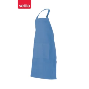 Delantal con peto y bolsillo Velilla 404203 Celeste, vista perspectiva frontal