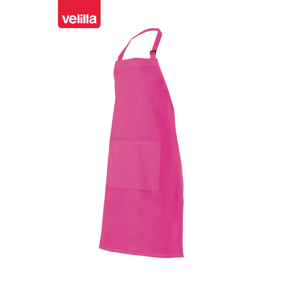 Delantal con peto y bolsillo Velilla 404203 25 Delantal con peto y bolsillo Velilla 404203 Fucsia, vista perspectiva frontal