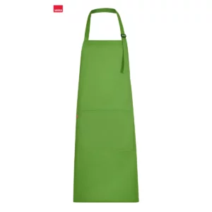 Delantal con peto y bolsillo Velilla 404203 Verde lima, vista frontal