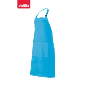 Delantal con peto y bolsillo Velilla 404203 Turquesa claro, vista perspectiva frontal