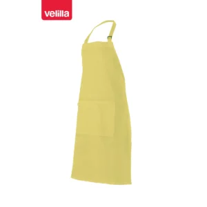 Delantal con peto y bolsillo Velilla 404203 Amarillo claro, vista perspectiva frontal