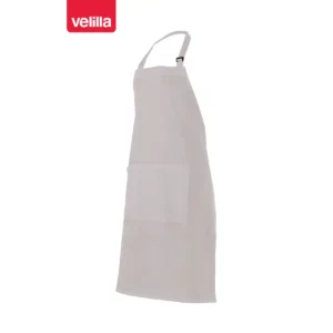 Delantal con peto y bolsillo Velilla 404203 Gris hielo, vista perspectiva frontal