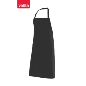 Delantal con peto Velilla 404204 negro, vista frontal