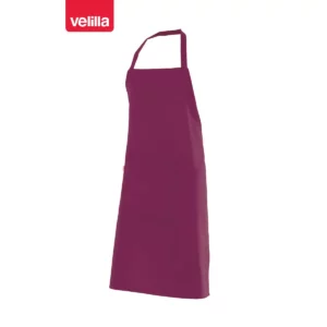 Delantal con peto Velilla 404204 granate, vista frontal