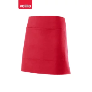 Delantal corto con bolsillo Velilla 404205 rojo, vista frontal