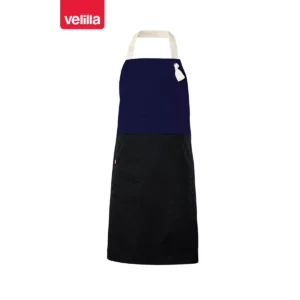Delantal con peto bicolor Velilla 404210B Negro/Azul marino, vista frontal