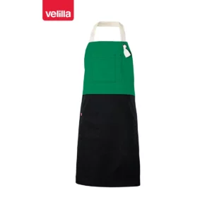 Delantal con peto bicolor Velilla 404210B Negro/Verde, vista frontal
