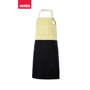 Delantal con peto bicolor Velilla 404210B Negro/Amarillo claro, vista frontal