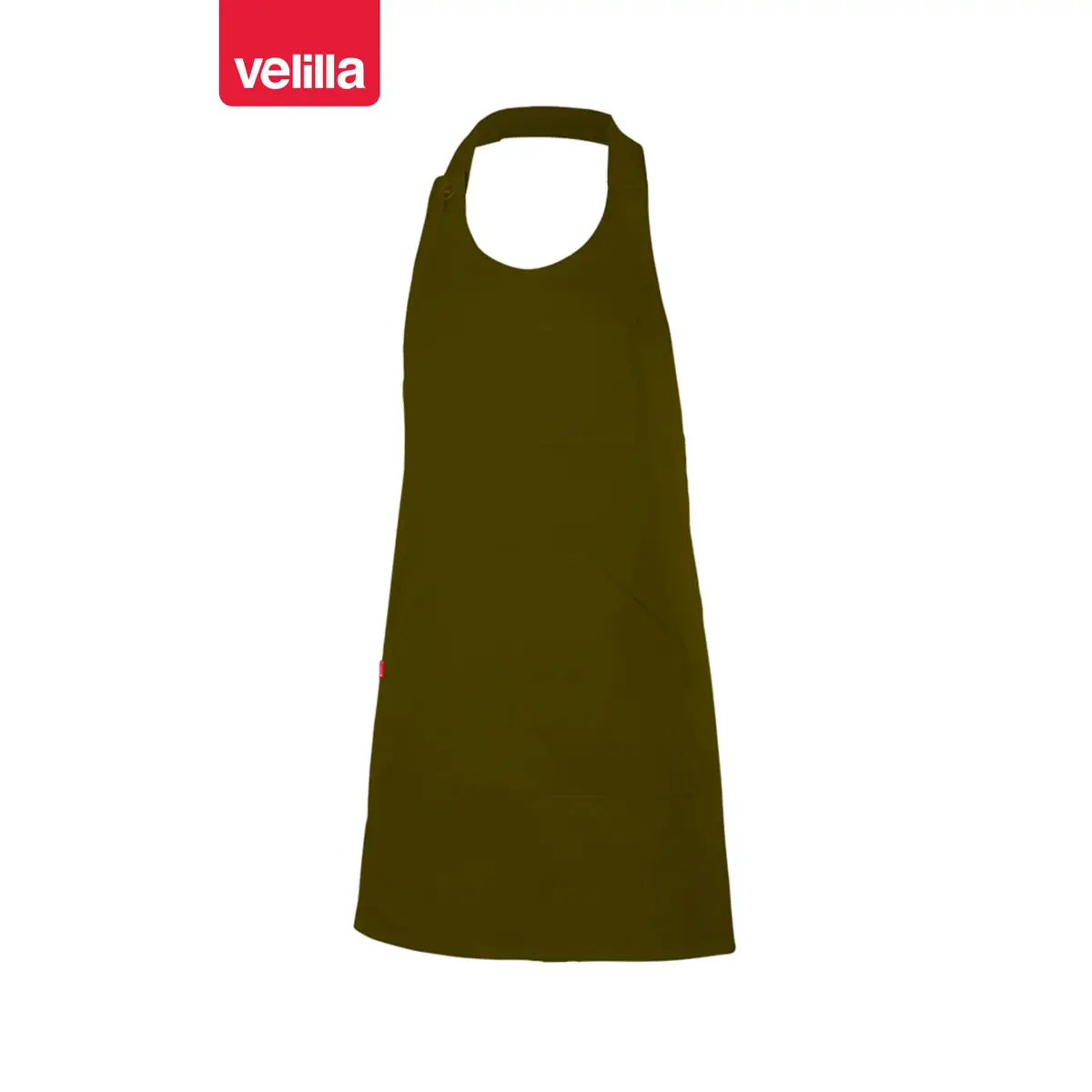 Delantal corto con peto abotonado Velilla 404212 13 Delantal corto con peto abotonado Velilla 404212 Verde caza, vista frontal