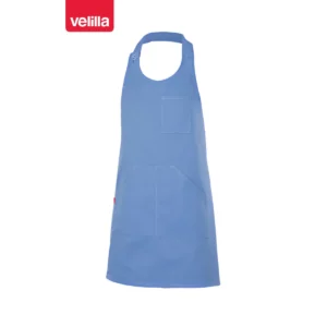 Delantal corto con peto abotonado Velilla 404212 Celeste, vista frontal