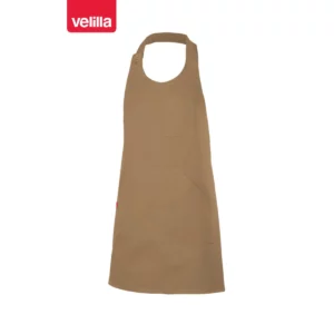 Delantal corto con peto abotonado Velilla 404212 Beige, vista frontal
