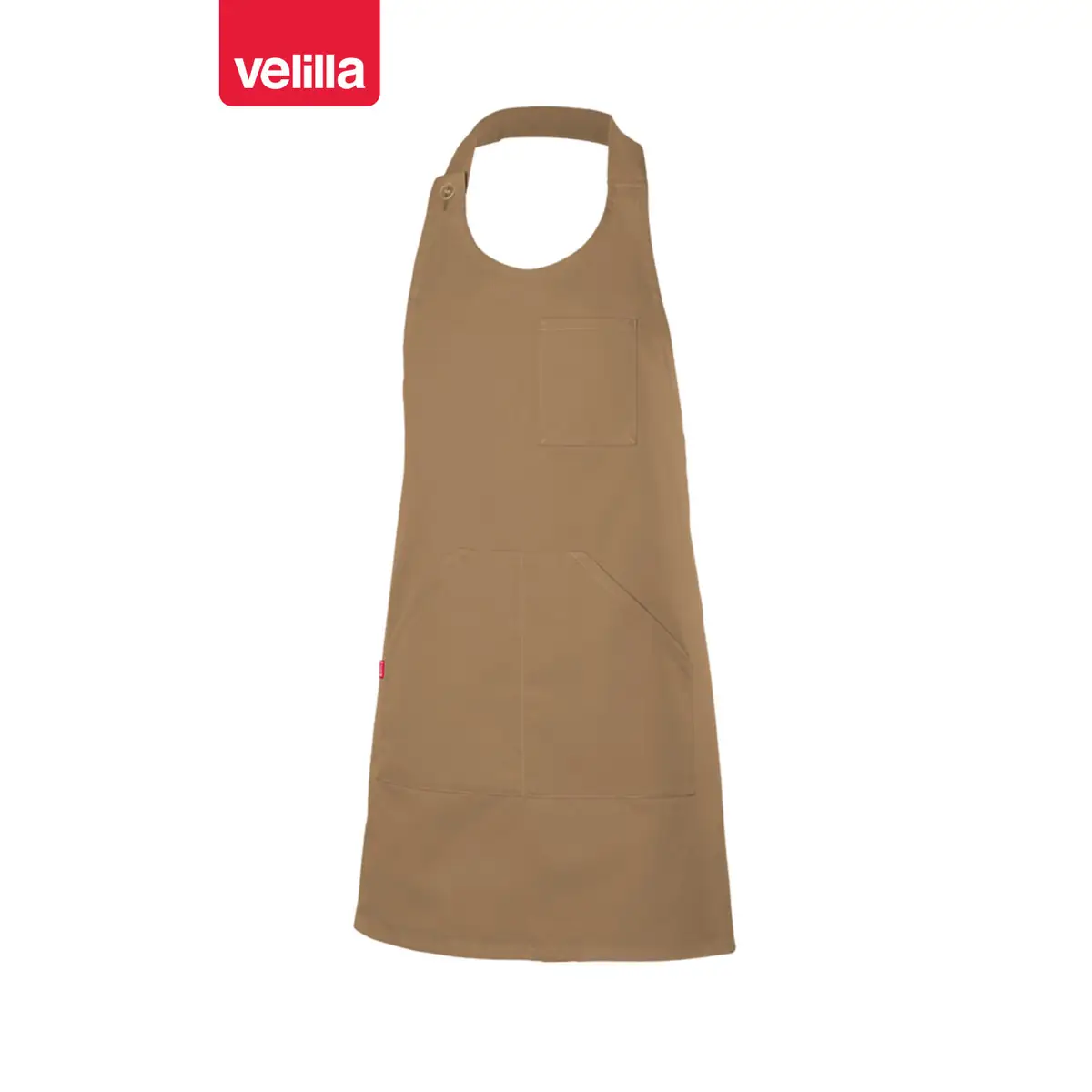 Delantal corto con peto abotonado Velilla 404212 14 Delantal corto con peto abotonado Velilla 404212 Beige, vista frontal