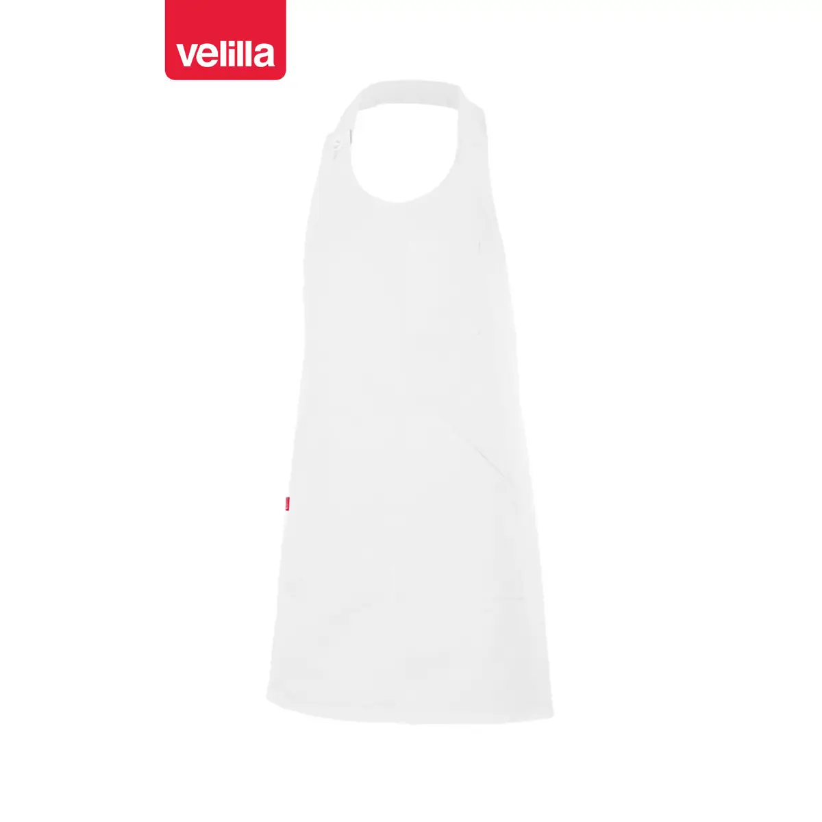 Delantal corto con peto abotonado Velilla 404212 1 Delantal corto con peto abotonado Velilla 404212 Blanco, vista frontal