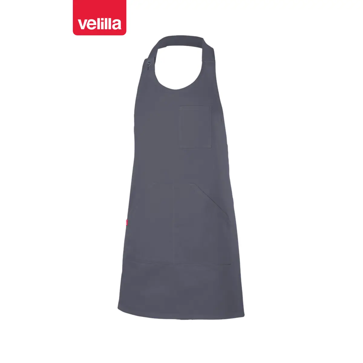 Delantal corto con peto abotonado Velilla 404212 3 Delantal corto con peto abotonado Velilla 404212 Gris, vista frontal