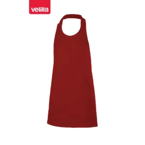 Delantal corto con peto abotonado Velilla 404212 Rojo, vista frontal