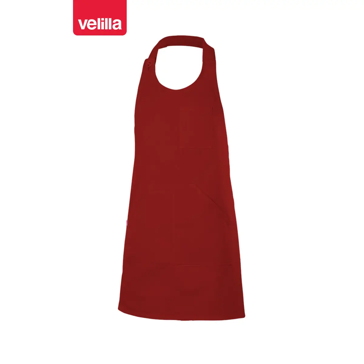 Delantal corto con peto abotonado Velilla 404212 21 Delantal corto con peto abotonado Velilla 404212 Rojo, vista frontal