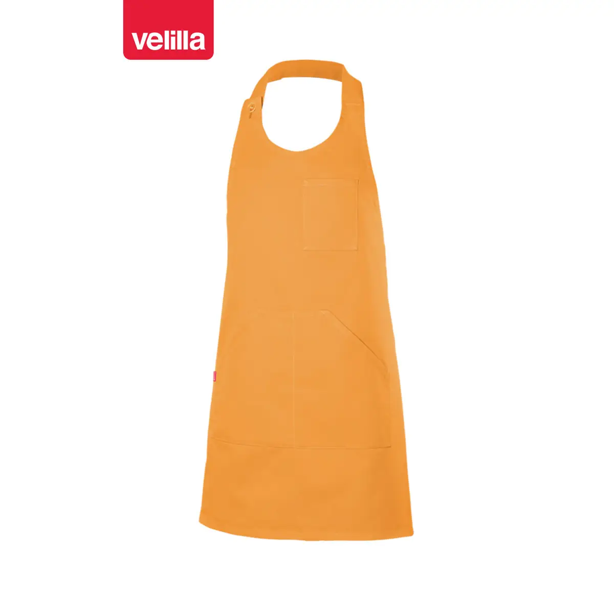Delantal corto con peto abotonado Velilla 404212 18 Delantal corto con peto abotonado Velilla 404212 Naranja claro, vista frontal