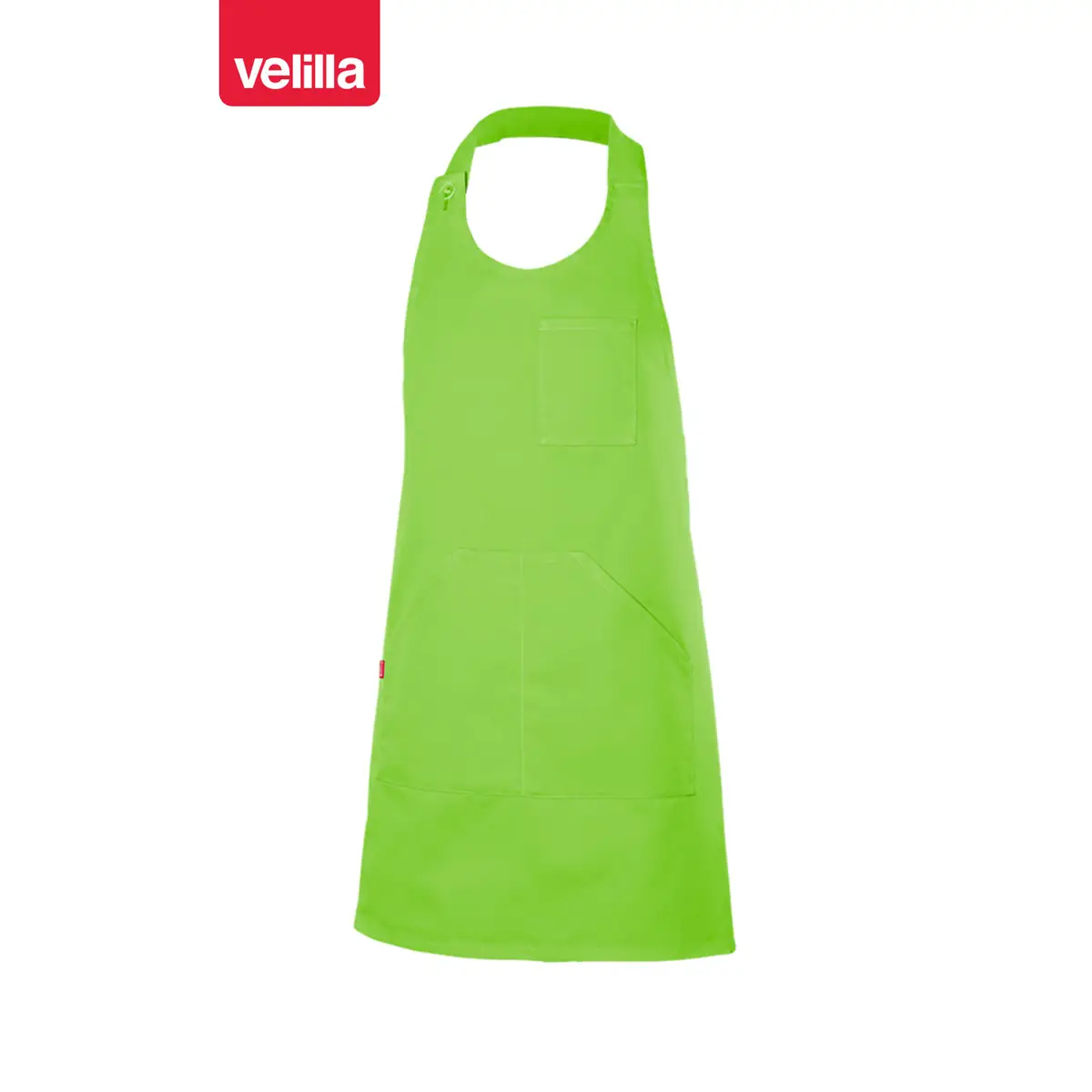 Delantal corto con peto abotonado Velilla 404212 11 Delantal corto con peto abotonado Velilla 404212 Verde lima, vista frontal