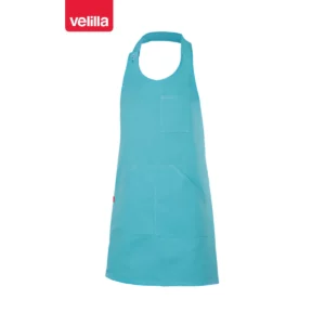 Delantal corto con peto abotonado Velilla 404212 Turquesa claro, vista frontal