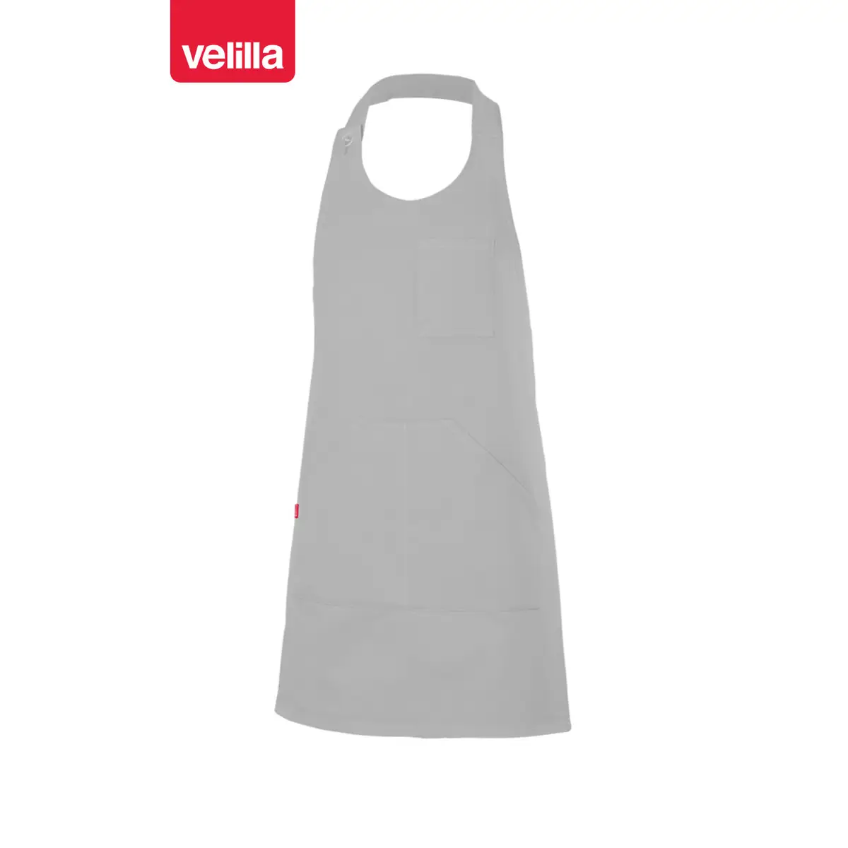 Delantal corto con peto abotonado Velilla 404212 2 Delantal corto con peto abotonado Velilla 404212 Gris hielo, vista frontal